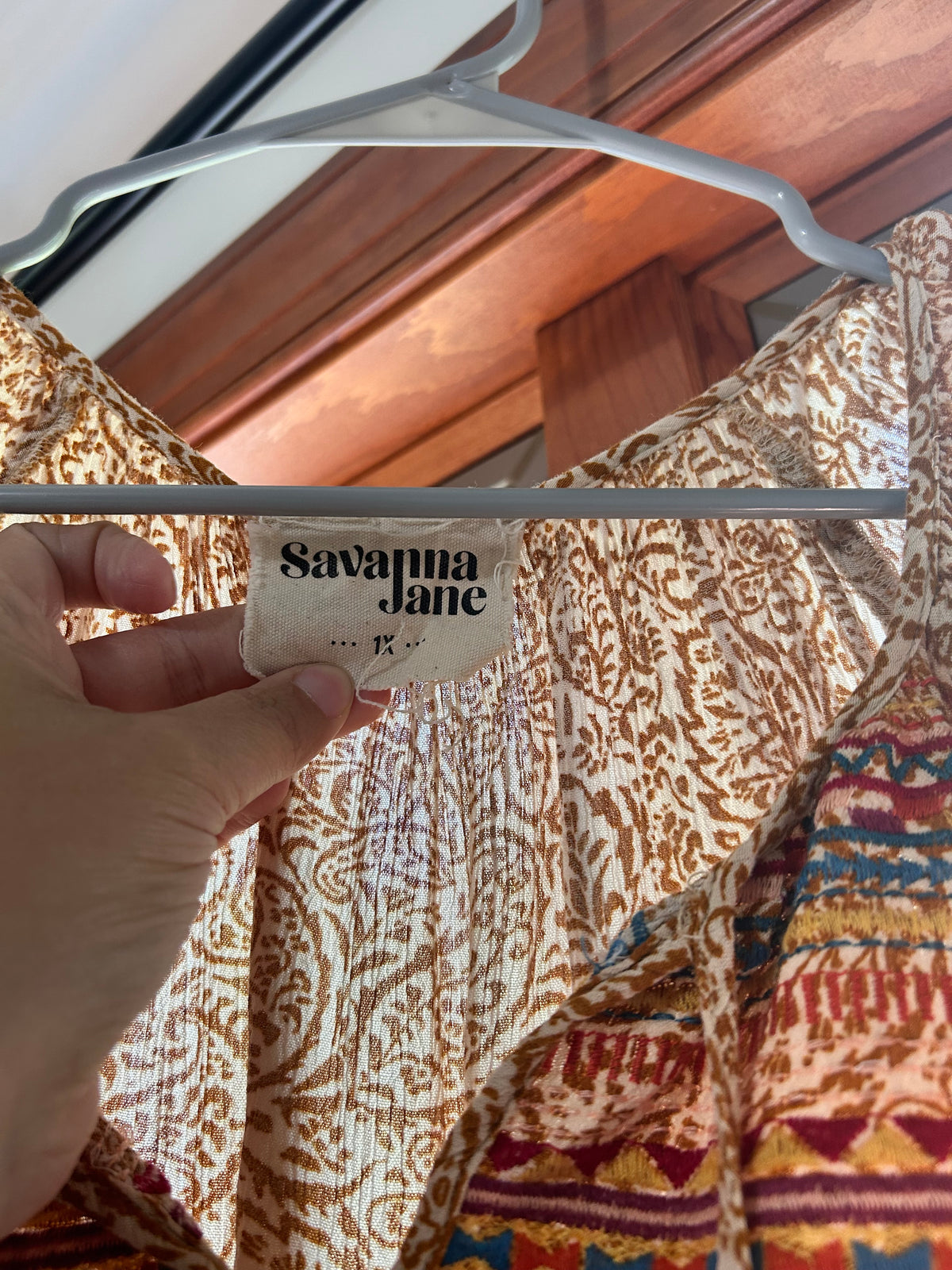 Boutique Embroidered Blouse 1X