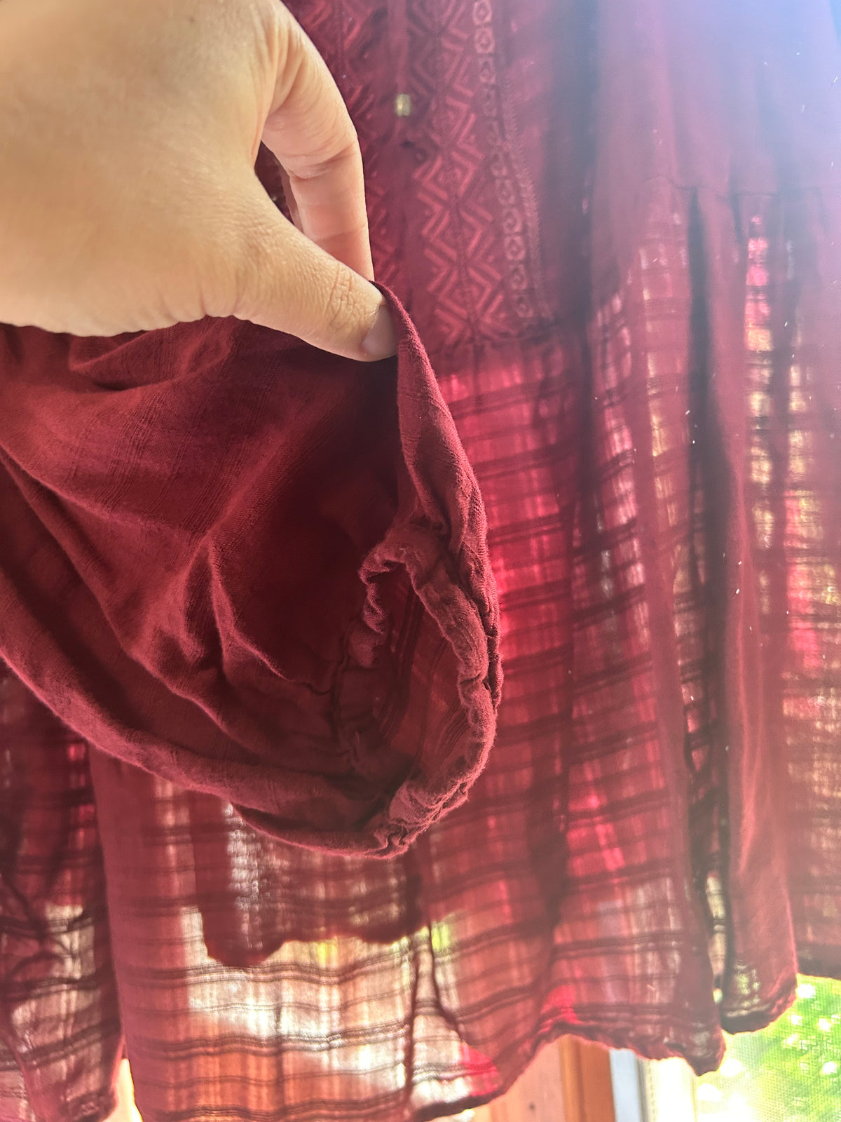 Maroon Blouse 1X