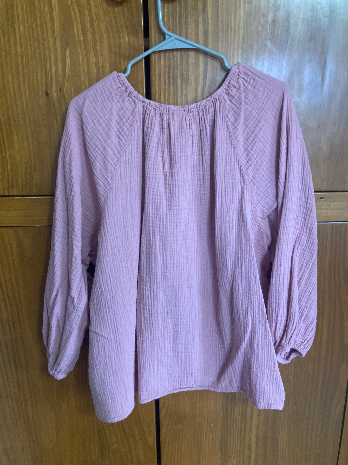 Bubble Gum Pink Gauze Blouse - XXL