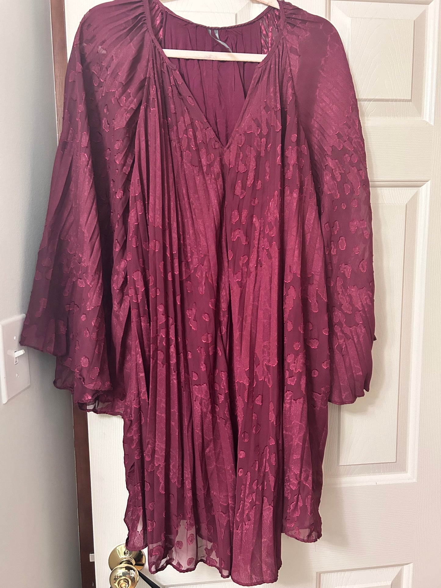 Anthropologie Maroon Dress M
