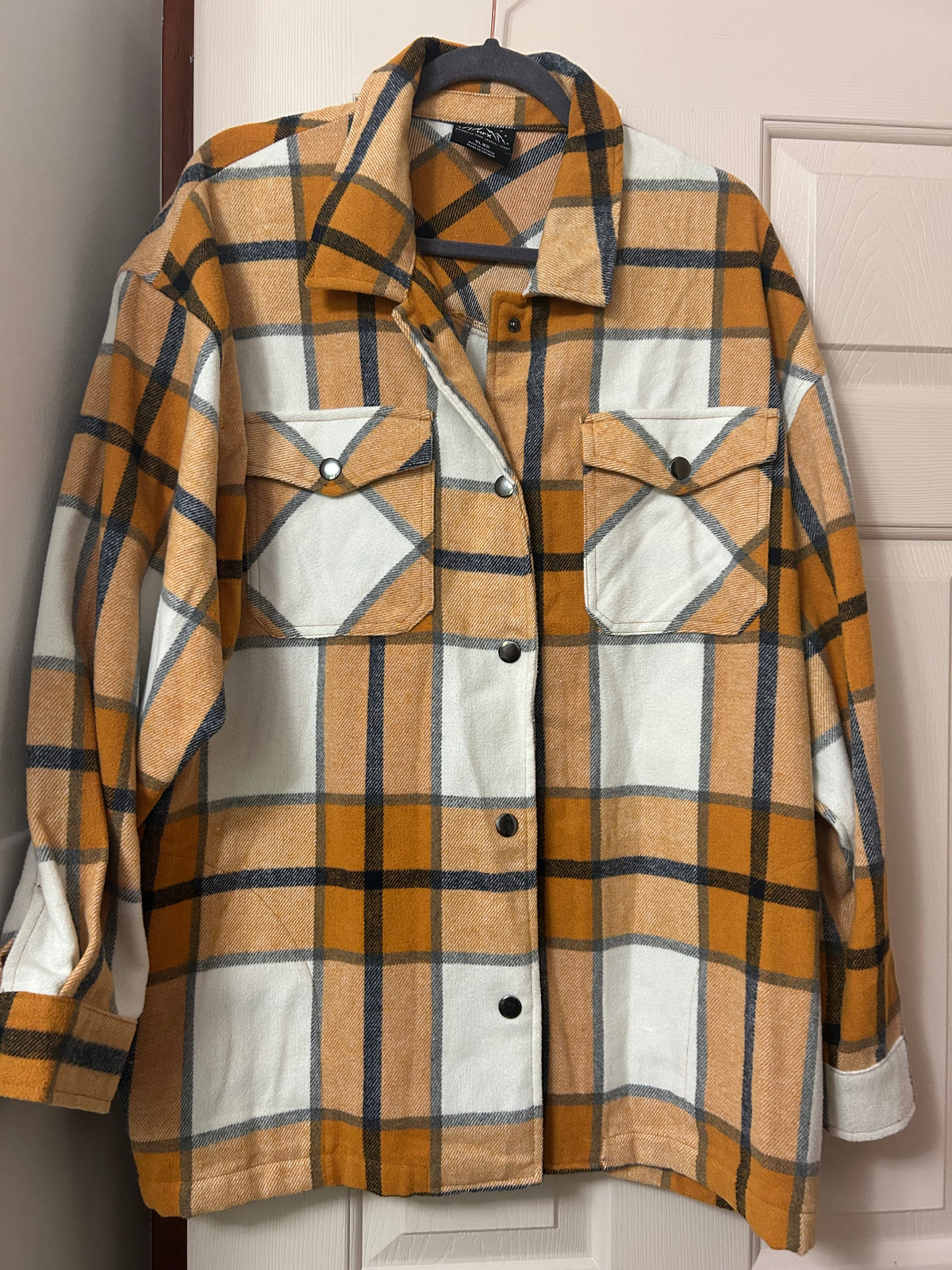 Plaid Shacket XL