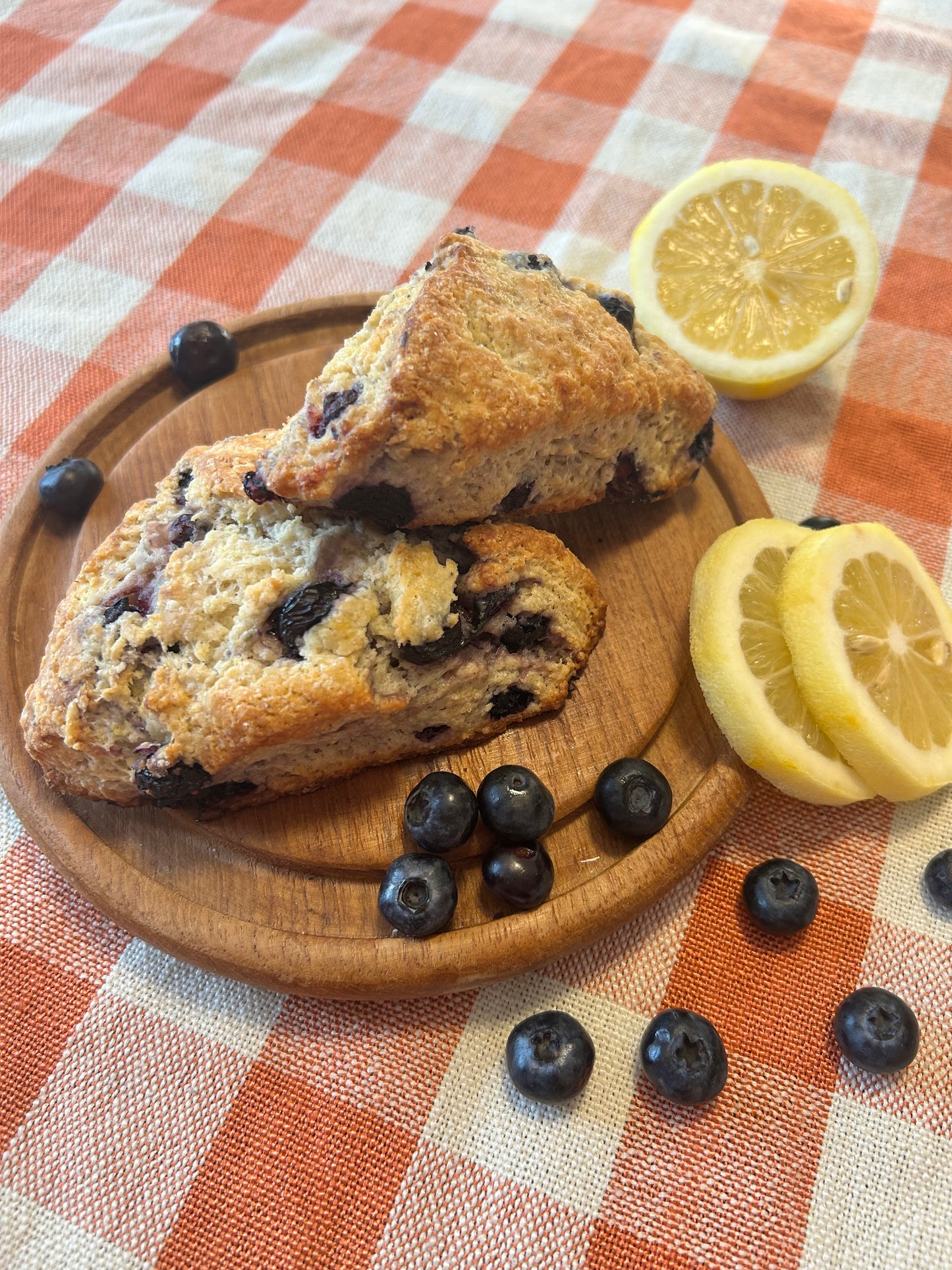 Blueberry Lemon Organic Sourdough Scones