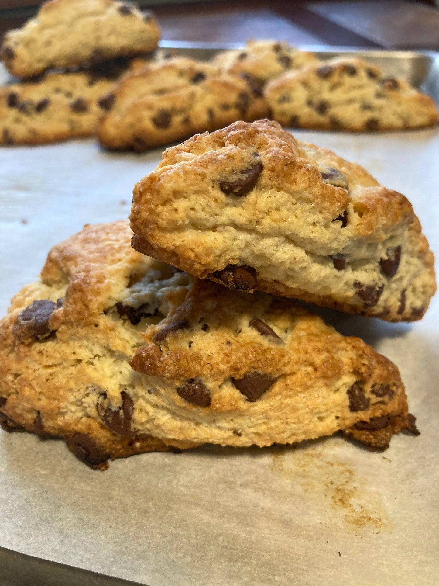 Sourdough Chocolate Chip Scones