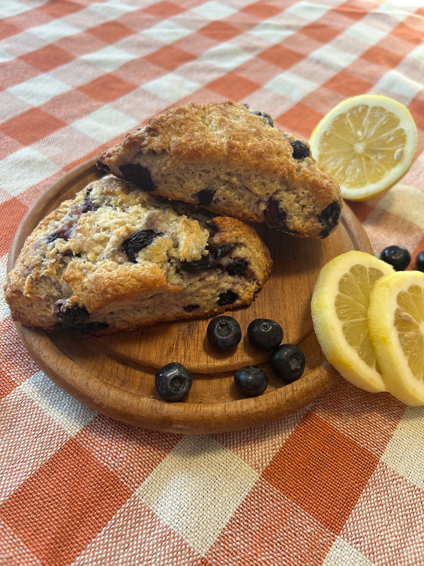 Blueberry Lemon Organic Sourdough Scones