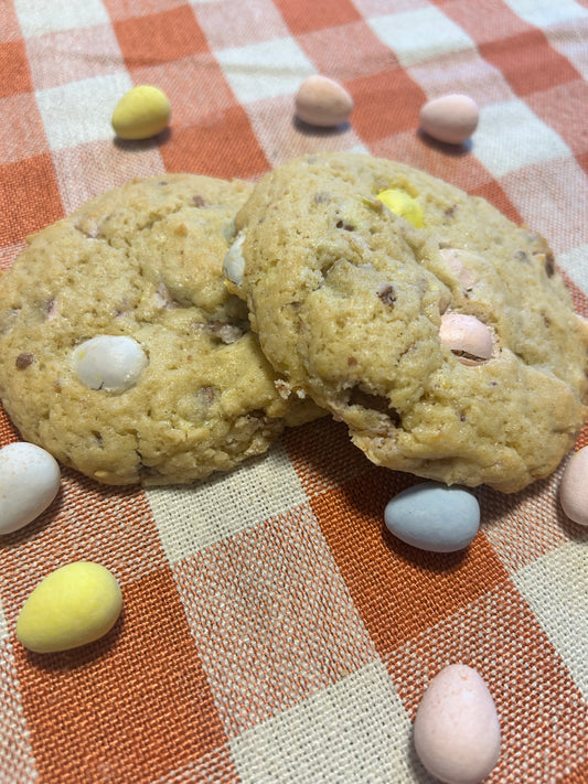 Organic (mostly) Sourdough Cadbury Mini Egg Cookies (Easter)