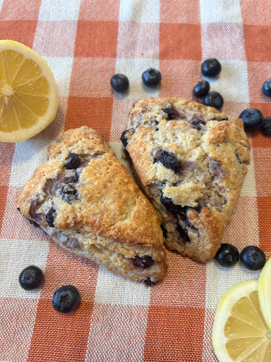 Blueberry Lemon Organic Sourdough Scones (Easter)