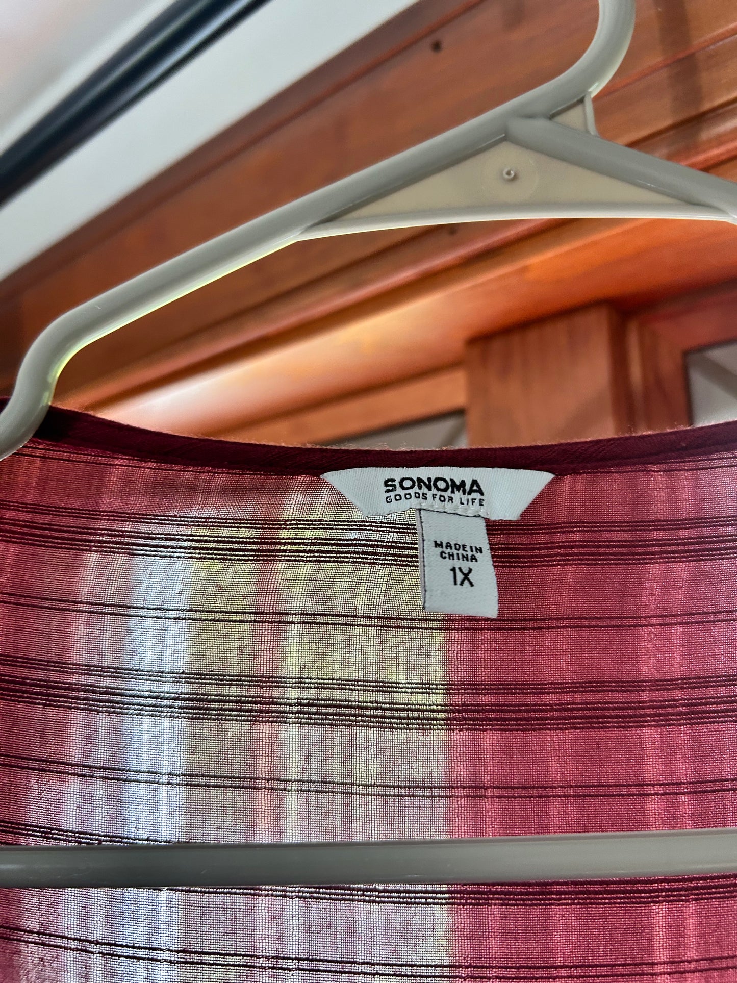 Maroon Blouse 1X