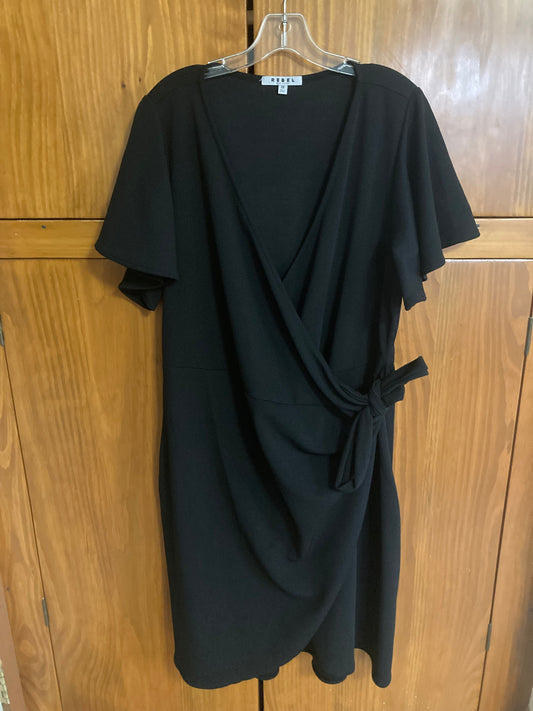 Black wrap dress 2X